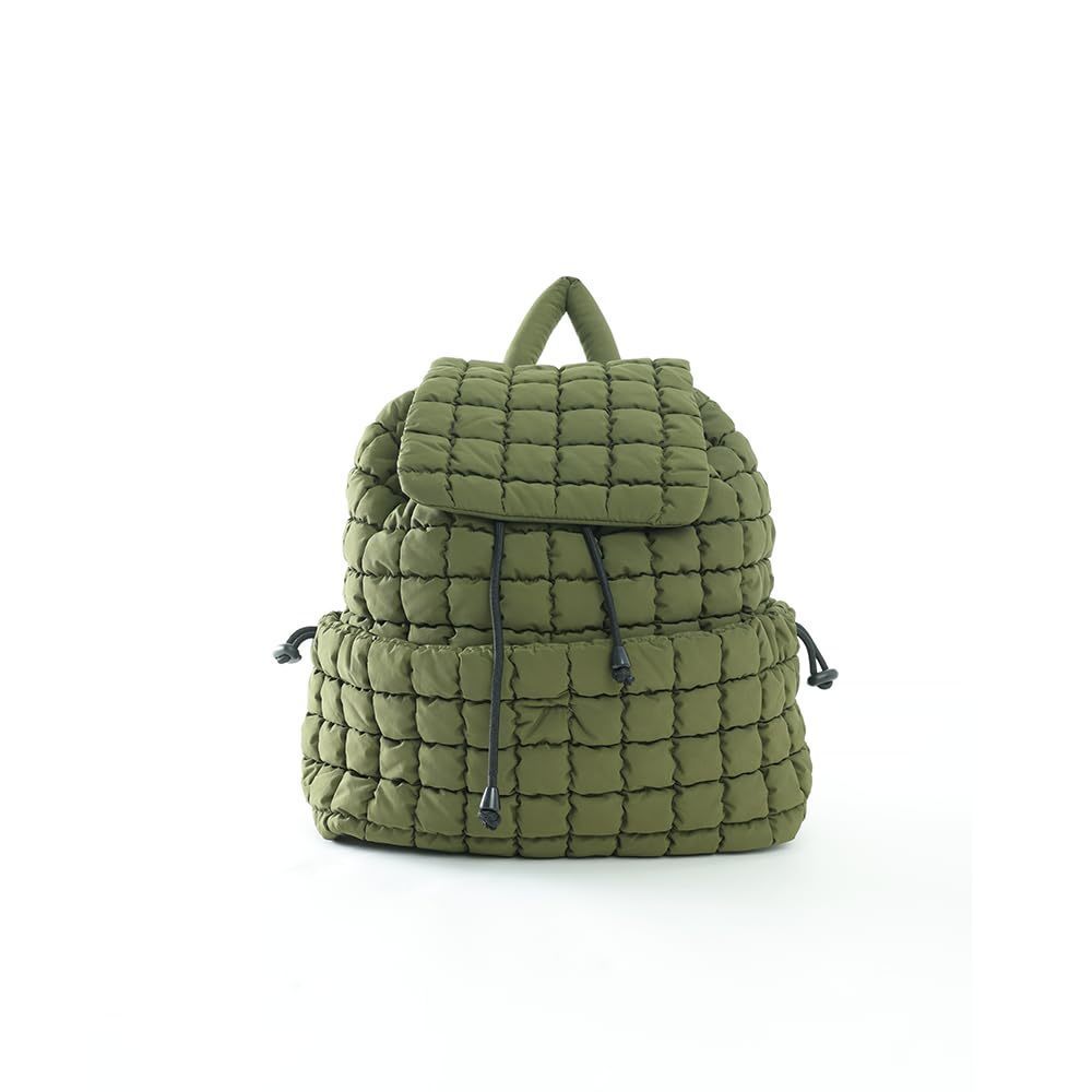 Puffer Backpack for Women Lightweight Quilted Hiker Pack with Drawstring😄